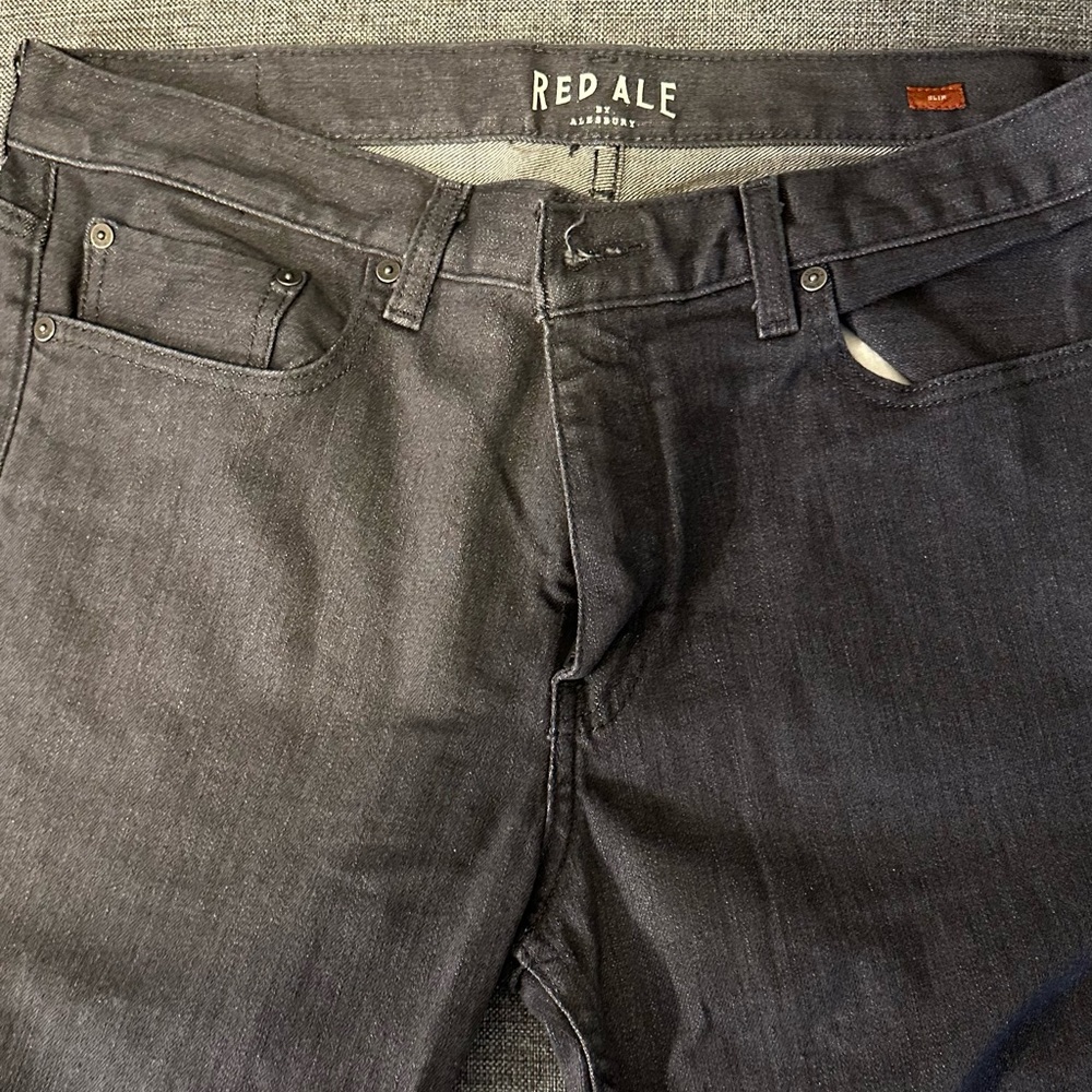 Men’s dark gray denim jeans 34x32